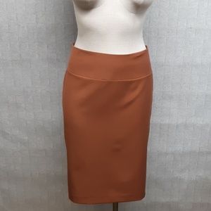 Ellen Tracy Rust Brown Pencil Skirt